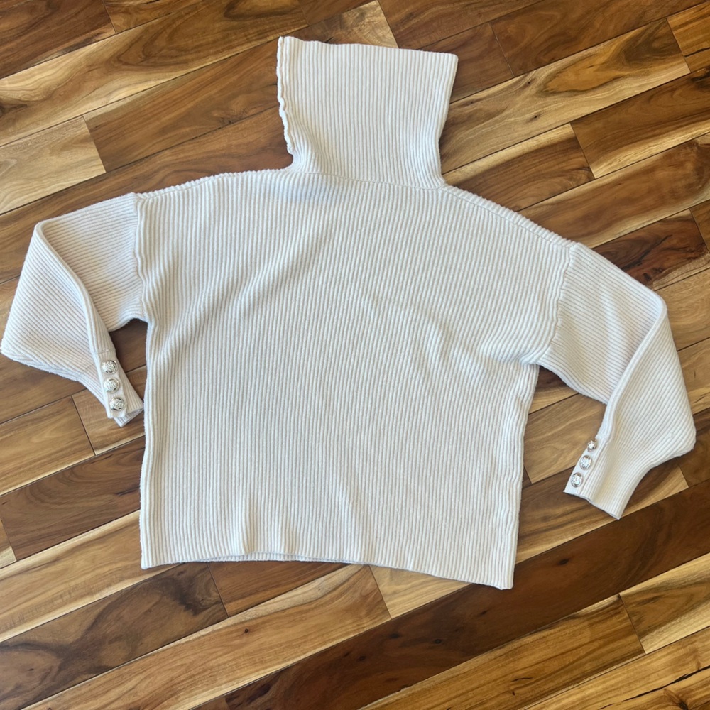 Ribbed Turtleneck Sweater - image 1